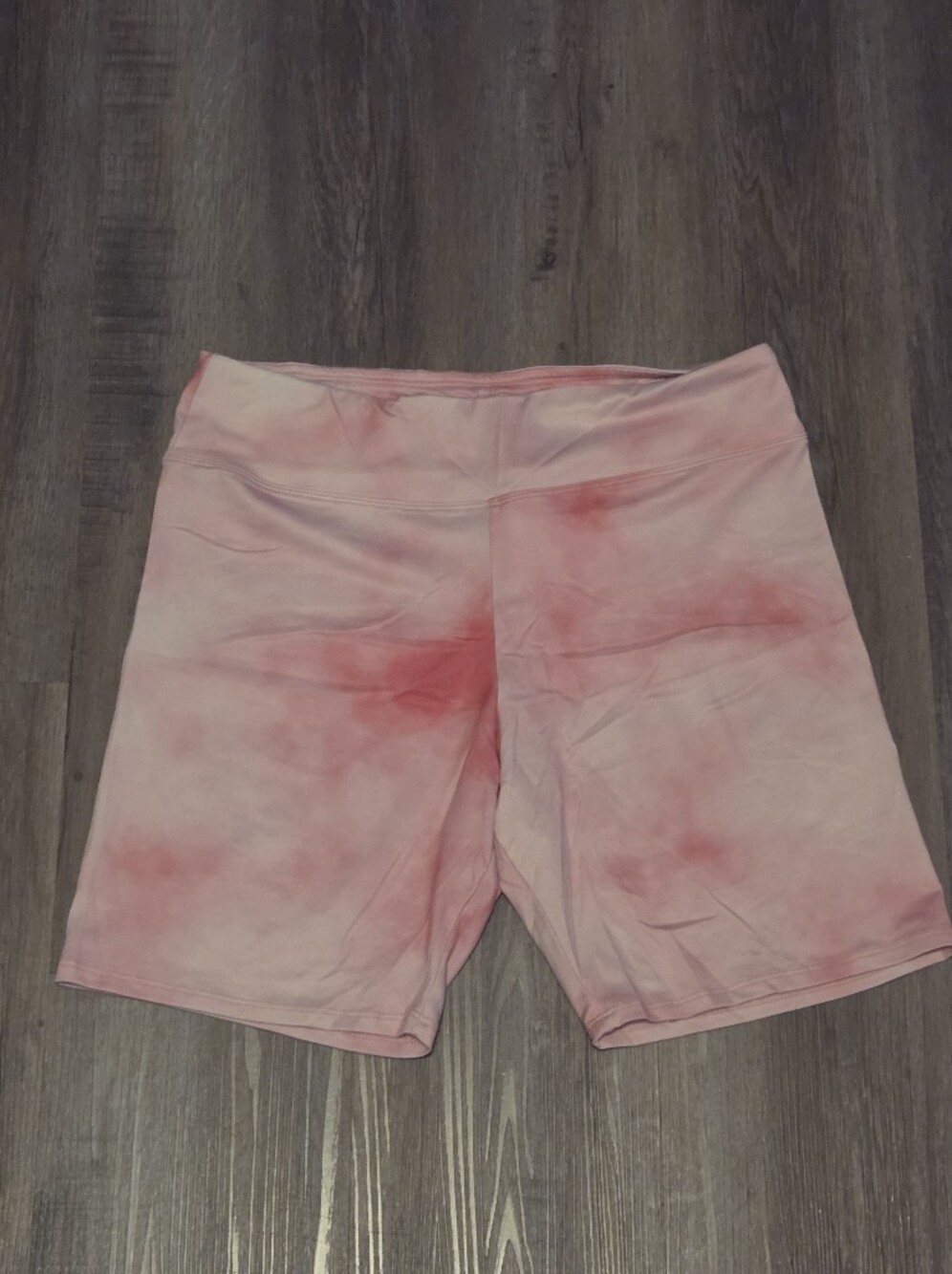 Alala Pink Tie-Dye High-Rise Bike Shorts